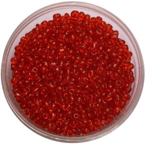 Transparent red glass seed bead 6/0 - Qty: 450g - EB0209