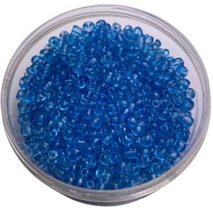 Transparent blue glass seed bead 6/0 - Qty: 450g - EB0208