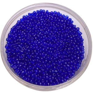 Transparent dark blue glass seed bead 8/0 - Qty: 450g - EB0213