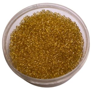 Transparent golden glass seed bead 8/0 - Qty: 450g - EB0215