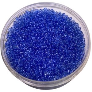 Transparent blue glass seed bead 8/0 - Qty: 450g - EB0216