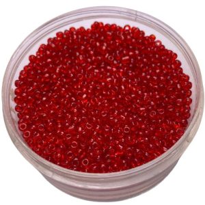 Transparent red glass seed bead 8/0 - Qty: 450g - EB0220