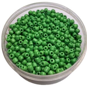 Opaque seed bead 6/0  - Green - Qty: 450g - EB0224