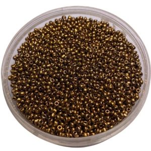 Opaque seed bead 12/0  - Metallic Brown - Qty: 450g - EB0237