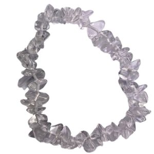 Natural Clear Quartz gemstone stretch bracelet - Qty: 1 pc - GE1106