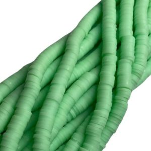 Fimo Rondelle Beads 6mm - Pale Green - Qty: Approx. 375 pcs. - FM0115