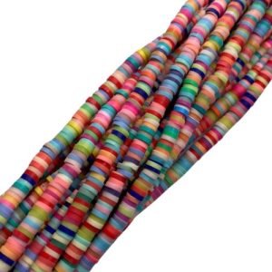 Fimo Rondelle Beads 4mm - Multi - Qty: Approx 375 pcs - FM0110