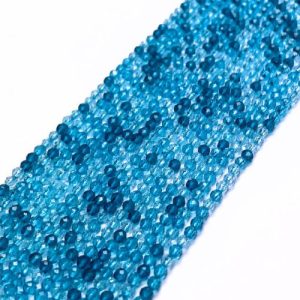 Faceted glass ball bead 2mm  -Mid Turquoise- Qty: 188 pcs. - GB9085