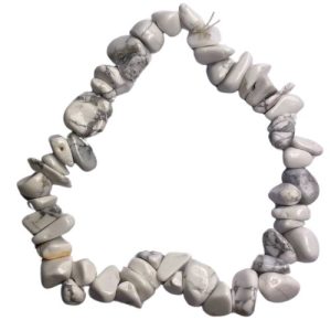 Natural Howlite gemstone stretch bracelet - Qty: 1 pc - GE1104