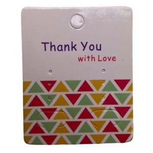 Necklace & Earring Card -Thank You-  Qty: 10 pcs - PA1071