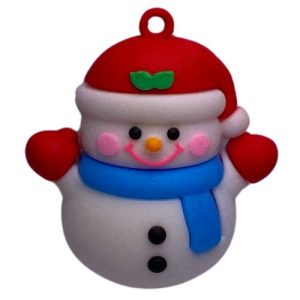 PVC Xmas snowman charm - Qty: 2 pcs. - PV0002