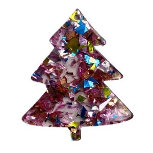 Acrylic printed Xmas tree pendant - Qty: 3 pcs - RE0105