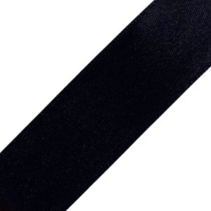 Satin ribbon black 25mm - Qty: 25 yards - ST0647