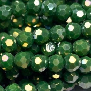 Faceted glass ball bead 4mm - Sea Green - GB9097