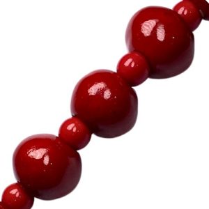 Handmade glazed ceramic Pumkin bead - Qty: 7 pcs - CR2056