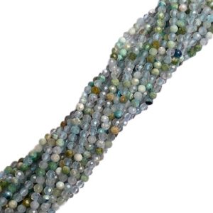 Russian Amazonite faceted gemstone ball bead 2mm - Qty: Approx 190 pcs - GE1945