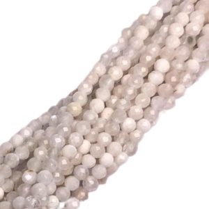 Moonstone faceted gemstone ball bead 2mm - Qty: Approx 190 pcs - GE1946