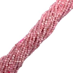 Pink Opal faceted gemstone ball bead 2mm - Qty: Approx 190 pcs - GE1955