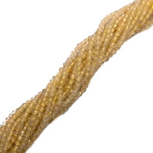 Citrine gemstone ball bead 2mm - Qty: Approx 190 pcs - GE1959