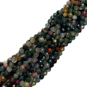Indian Agate gemstone ball bead 3mm - Qty: Approx 136 pcs - GE1961