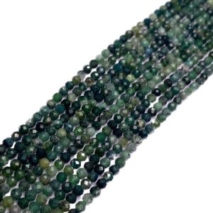Moss Agate gemstone ball bead 3mm - Qty: Approx 124 pcs - GE1965