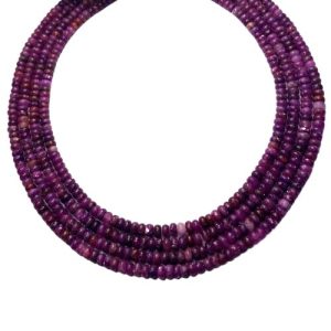 Natural Kunzite rondelle gemstone bead - 4mm x 2.5mm - GE1978