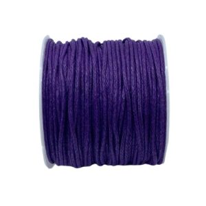 Waxed cotton cord 1mm Purple - Qty: 10m - ST1462
