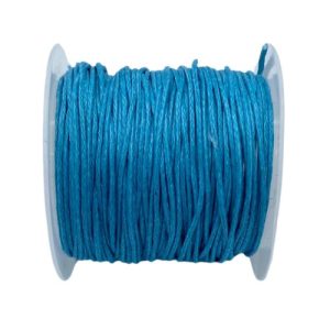 Waxed cotton cord 1mm Sky Blue - Qty: 10m - ST1464