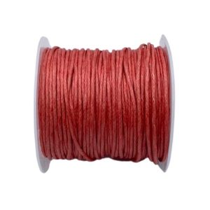 Waxed cotton cord 1mm Light Coral - Qty: 10m - ST1465