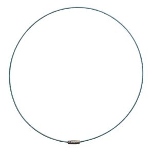 Stainless steel wire necklace - Dark Turquoise - CH2102