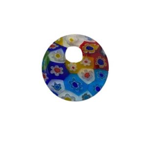 Foil glass flower pendant - FB0809