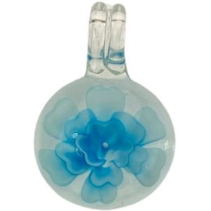 Foil glass flower pendant - FB0811