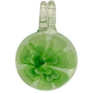 Foil glass flower pendant - FB0812