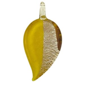 Foil glass teardrop pendant - FB0816