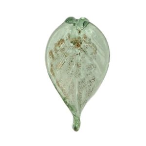 Foil glass twisted leaf pendant - FB0821