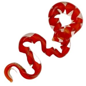 Foil glass snake pendant - FB0823