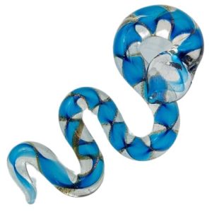 Foil glass snake pendant - FB0824