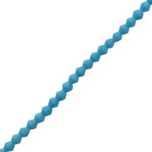 Faceted glass bicone bead sky blue 4mm - Qty: 85 pcs. - GB9134
