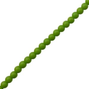 Glass ball bead 4mm - Lime Green - Qty: 98 pcs - GB9138