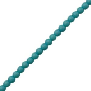 Glass ball bead 4mm - Steel Blue - Qty: 98 pcs - GB9140