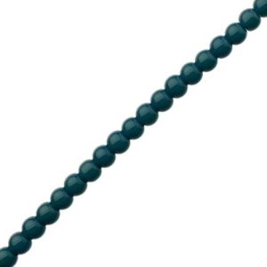 Glass ball bead 4mm - Dark Cyan - Qty: 98 pcs - GB9140