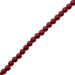 Glass ball bead 4mm - Mid Red - Qty: 98 pcs - GB9143