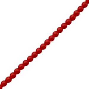Glass ball bead 4mm - Red - Qty: 98 pcs - GB9144