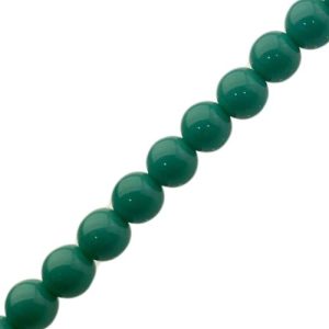 Glass ball bead 8mm - Dark Cyan - Qty: 53 pcs - GB9148