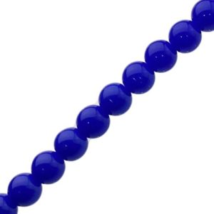 Glass ball bead 8mm - Royal Blue - Qty: 53 pcs - GB9149