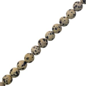 Natural Dalmatian Jasper ball bead 6mm - 59 pcs - GE1996