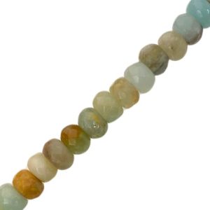 Natural Amazonite rondelle bead 8x5mm - Qty: 70pcs - GE1997