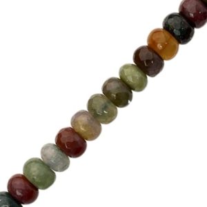 Natural Indian Agate rondelle bead 8x5mm - Qty: 70pcs - GE1998