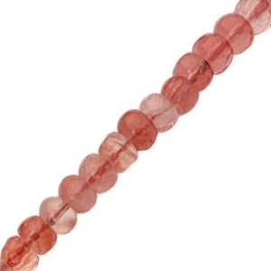 Natural Cherry Quartz rondelle bead 8x5mm - Qty: 70pcs - GE1999