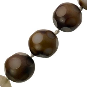 Faceted agate ball bead 20mm - Qty: 18 pcs. - GE2004